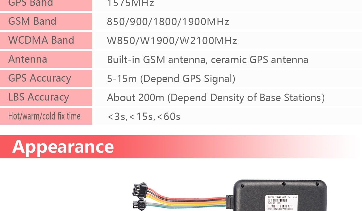 3G GPS Tracker TK119-3G