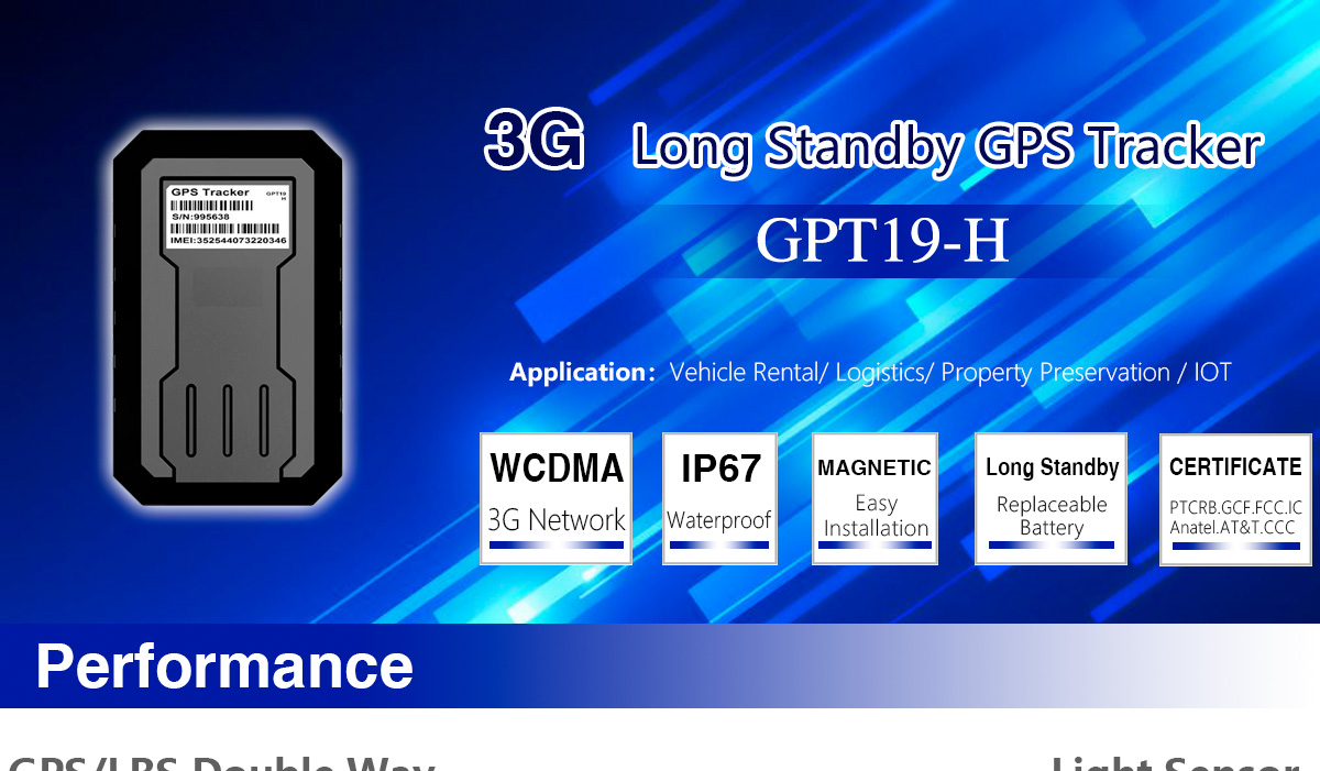 3G long standby GPS Tracker GPT19-H