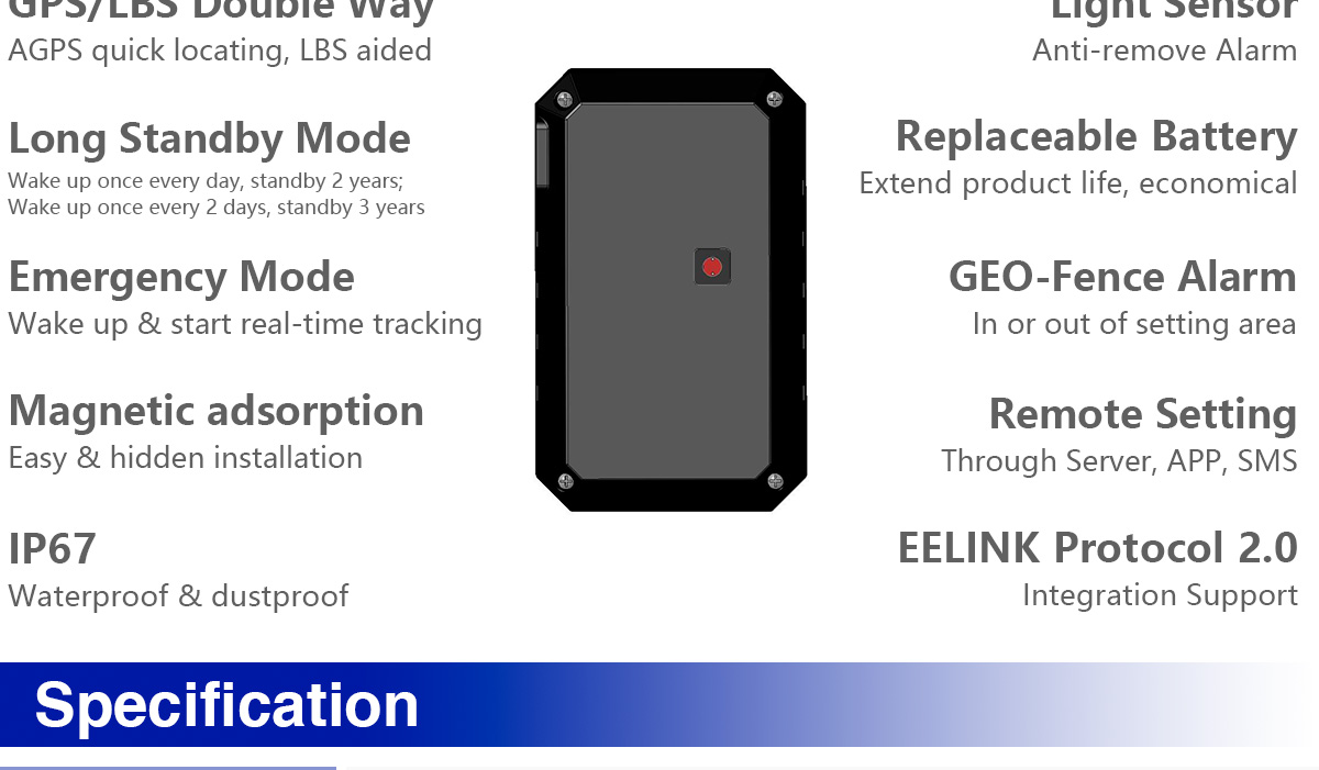 3G long standby GPS Tracker GPT19-H