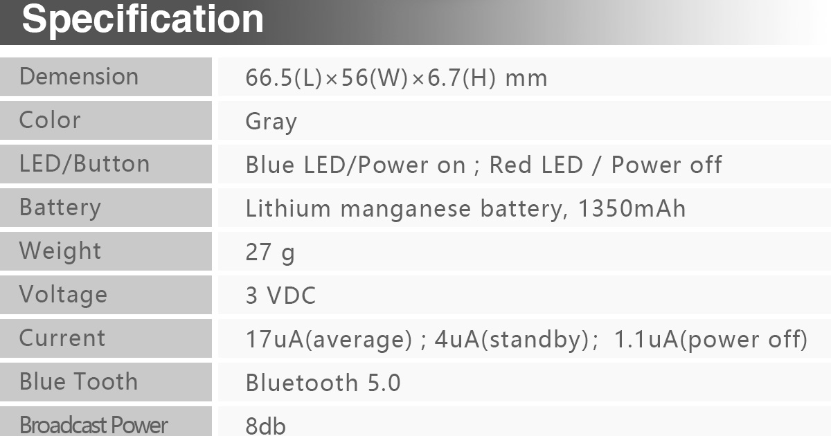 BLE BEACON BTT01