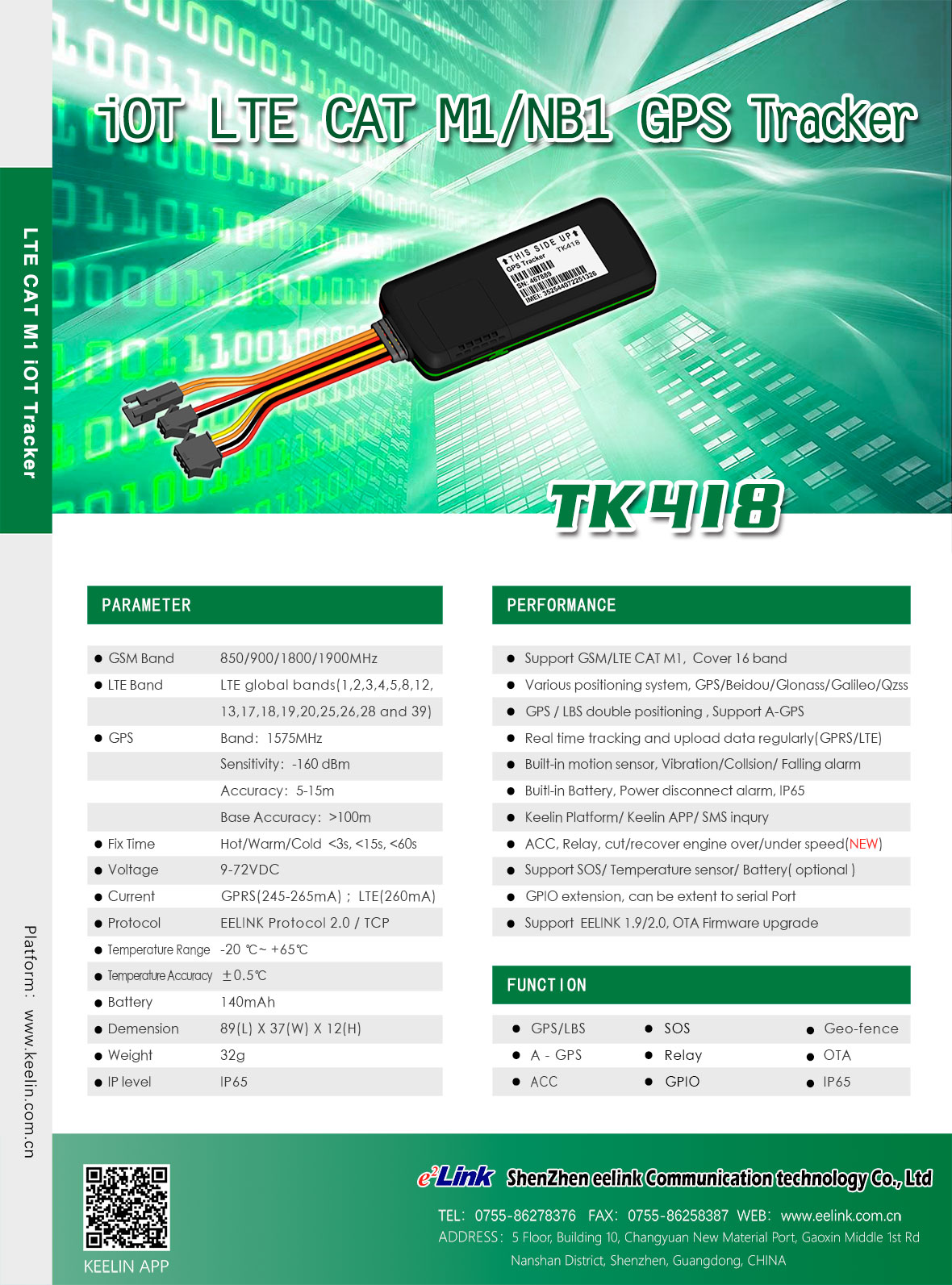 TK418 iOT Tracker Document
