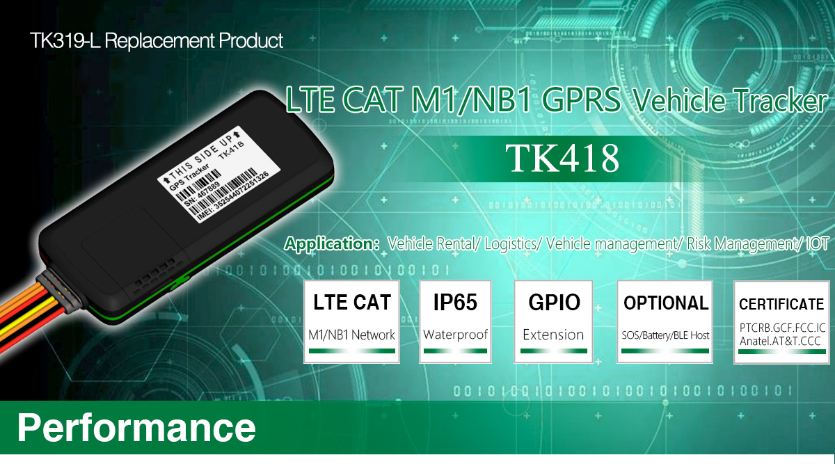 iOT GPS TRACKER TK418 LTE CAT M1 NB1 SOS