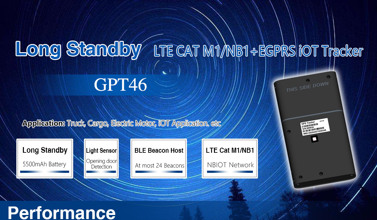 Long Standby LTE CAT M1 iOT Tracker GPT46