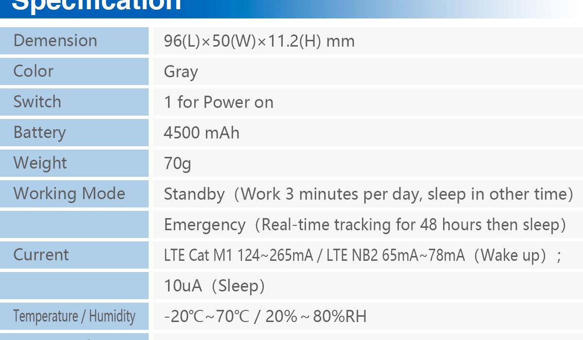 YEARS STANDBY iOT TRACKER GPT12-L